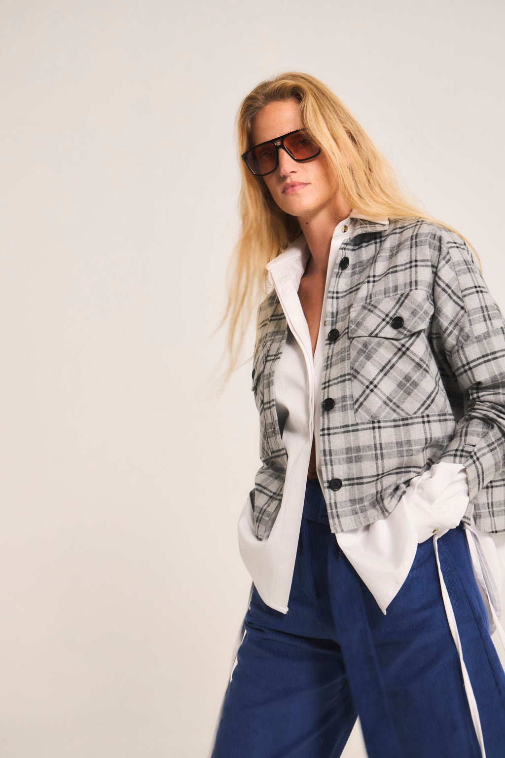 Sobrecamisa Succise 100% Algodón Escocés gris
