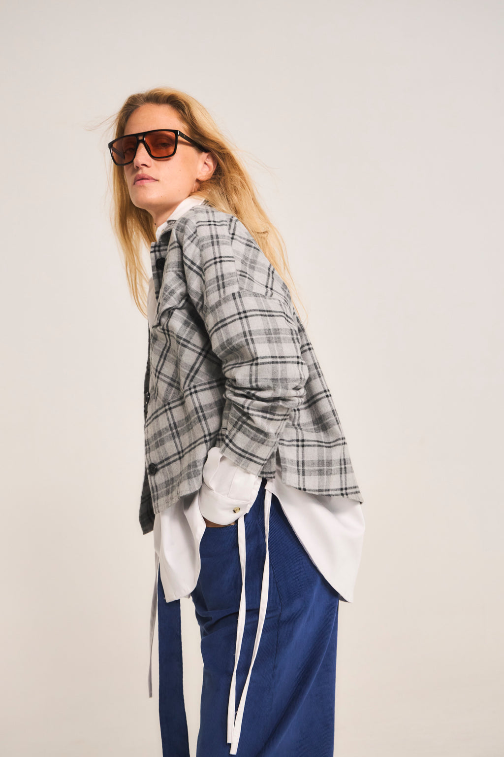 Sobrecamisa Succise 100% Algodón Escocés gris