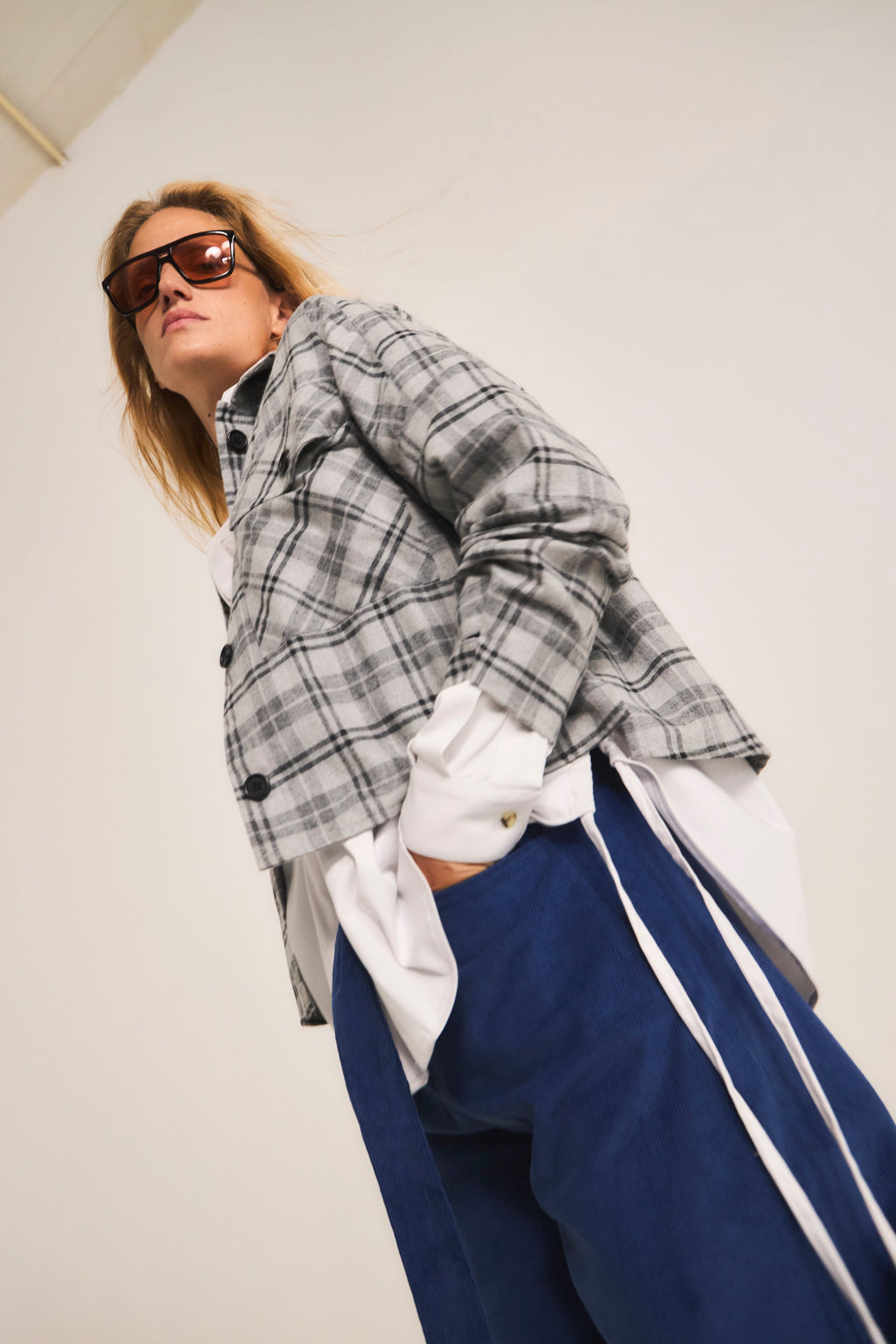 Sobrecamisa Succise 100% Algodón Escocés gris