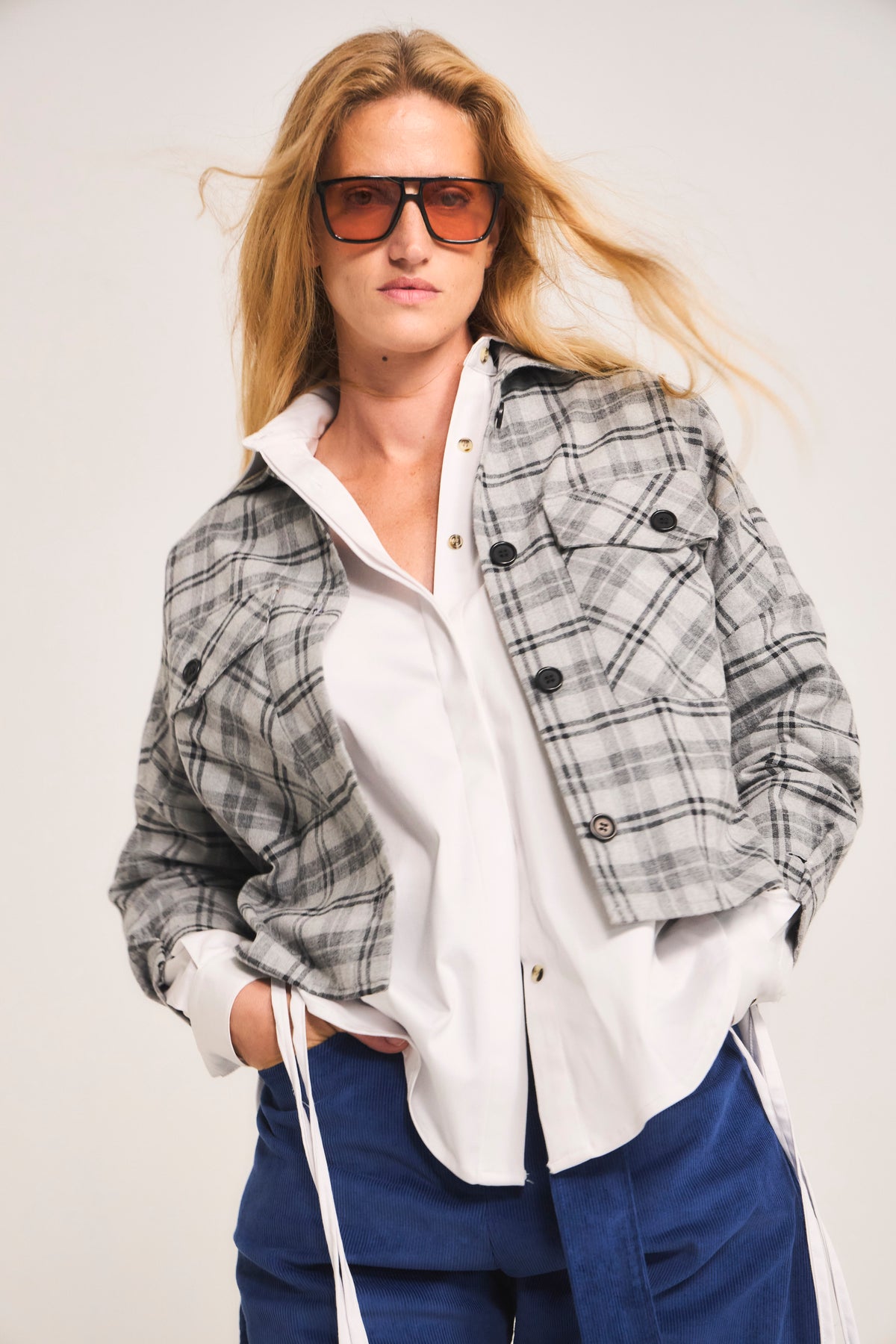 Sobrecamisa Succise 100% Algodón Escocés gris