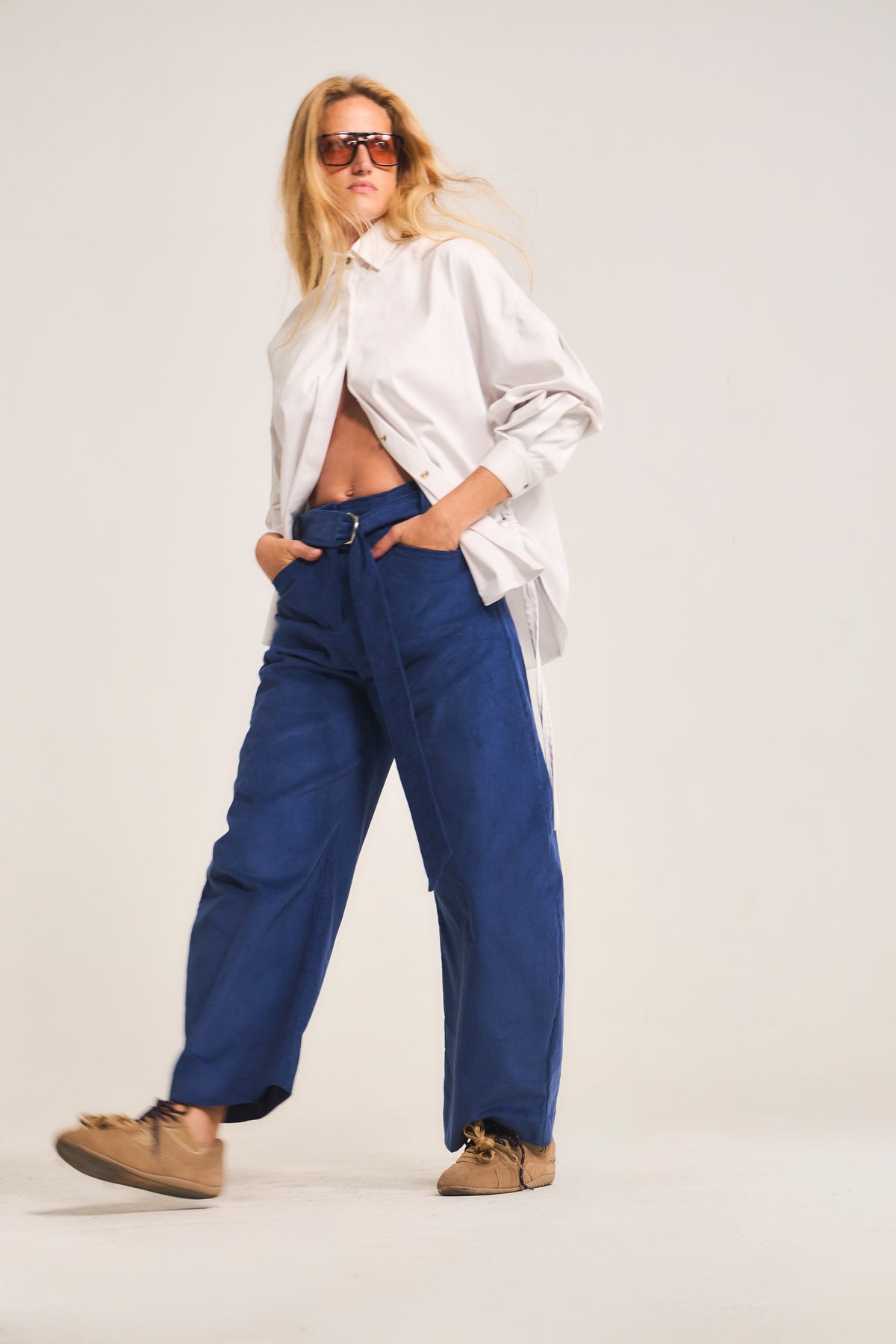 Pantalón Vivante Cotelé Azulino