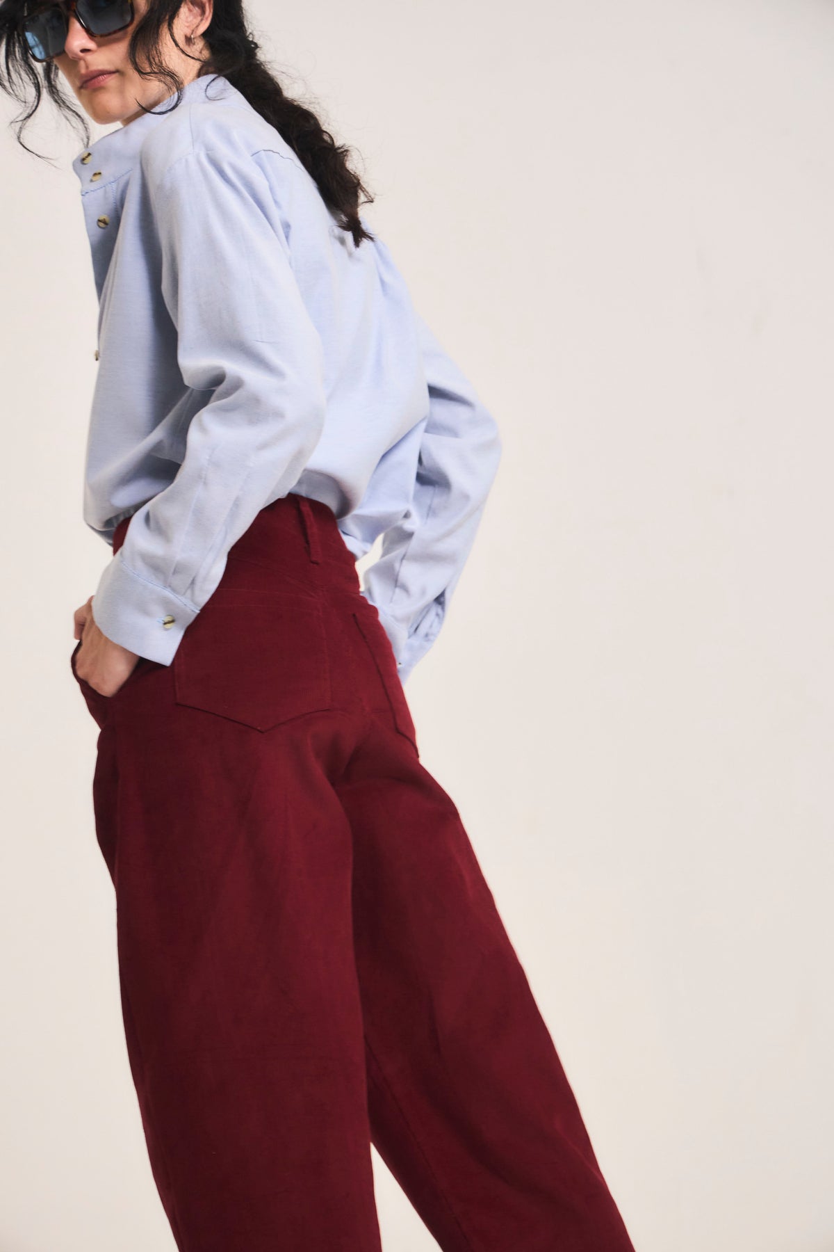 Pantalón Tordre Cotelé Burdeo