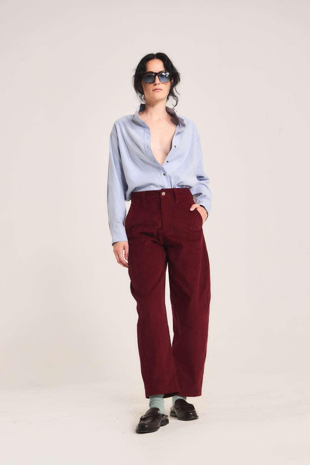 Pantalón Tordre Cotelé Burdeo