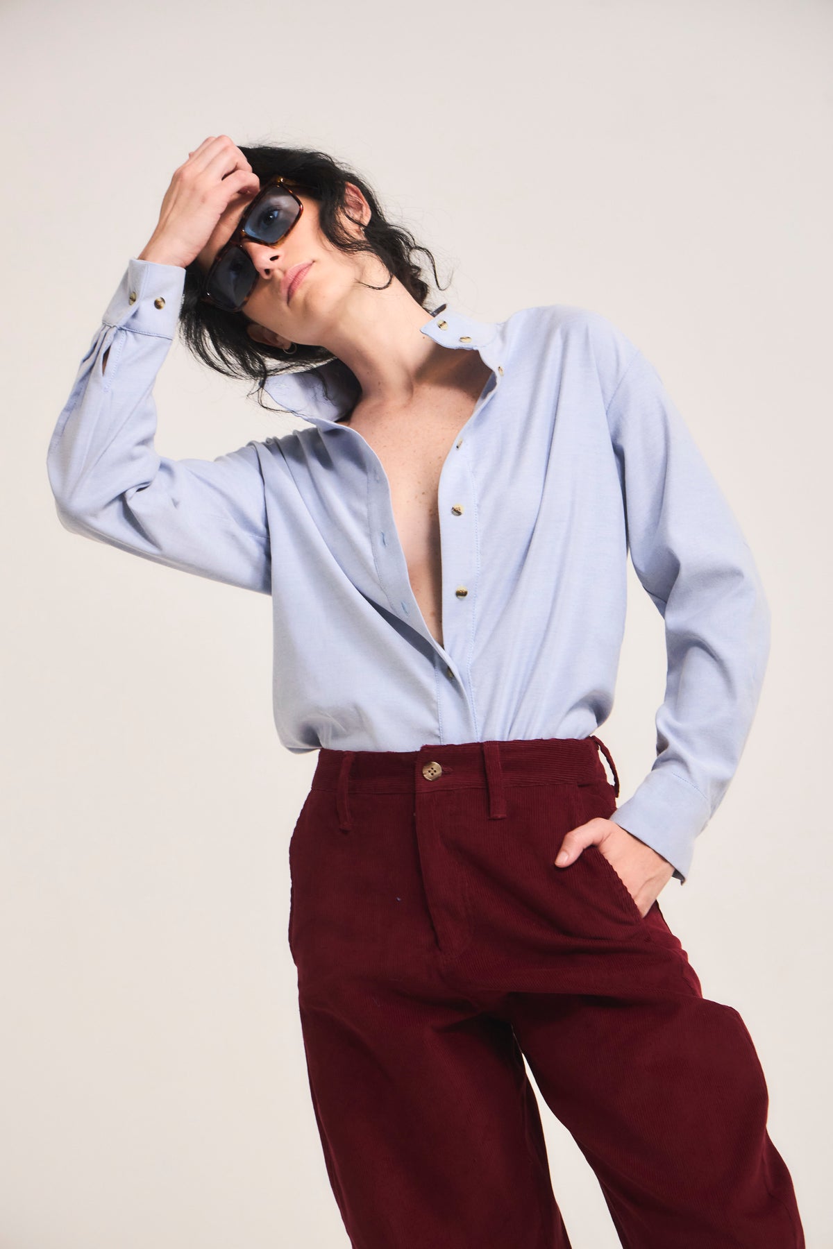 Pantalón Tordre Cotelé Burdeo