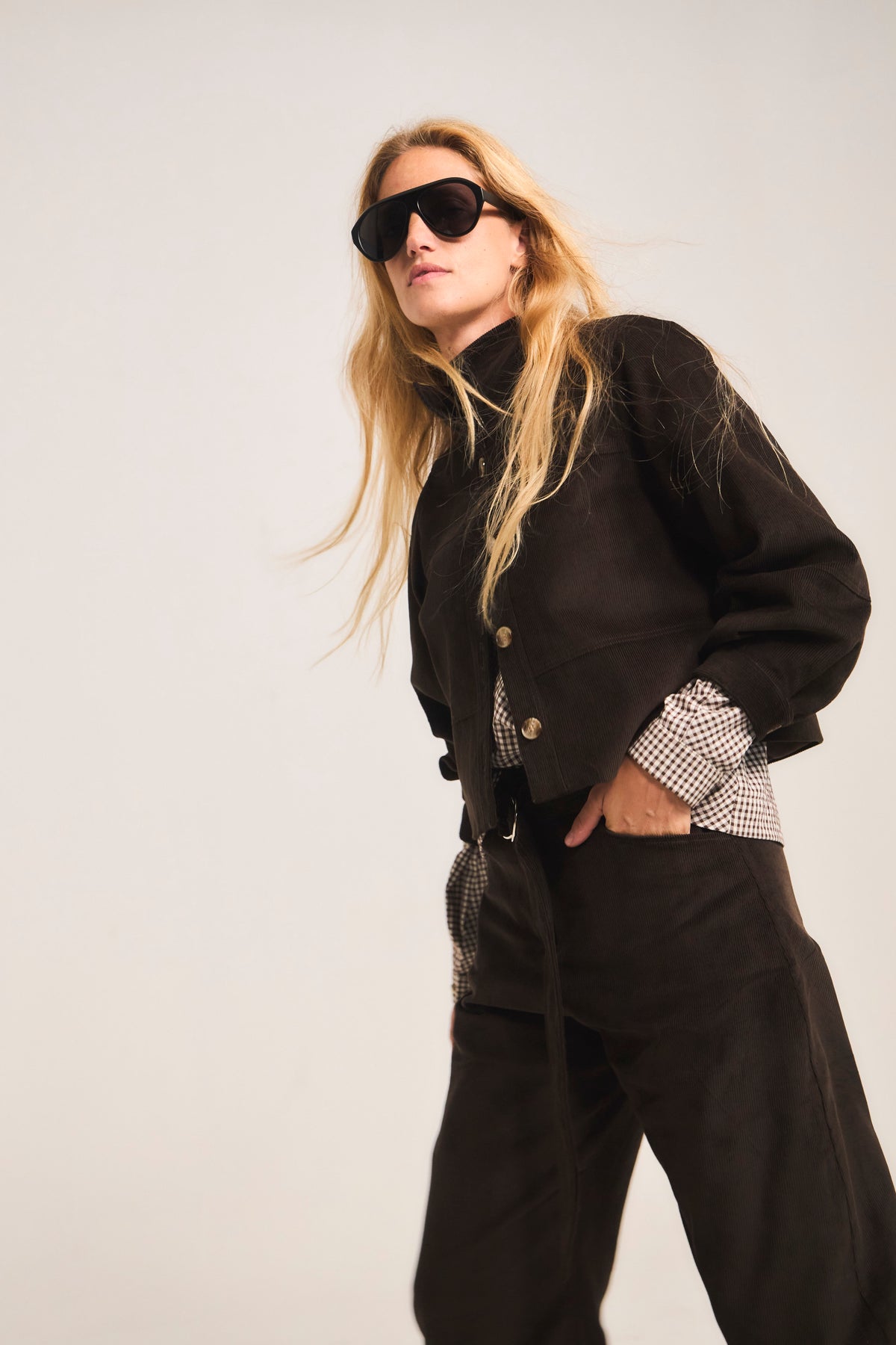 Chaqueta Porter Cotelé Café