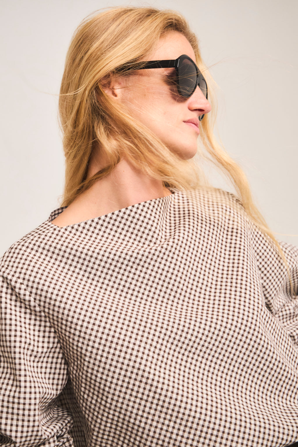 Blouse Ancrage Plaid Coffee