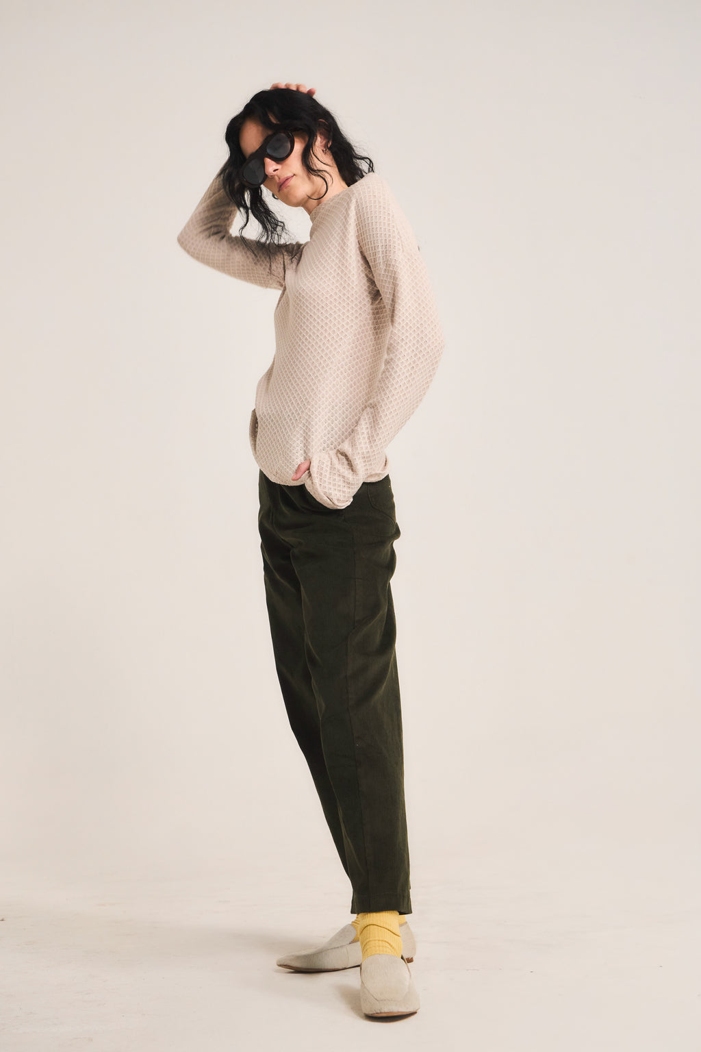Pantalón Tordre Cotelé Verde