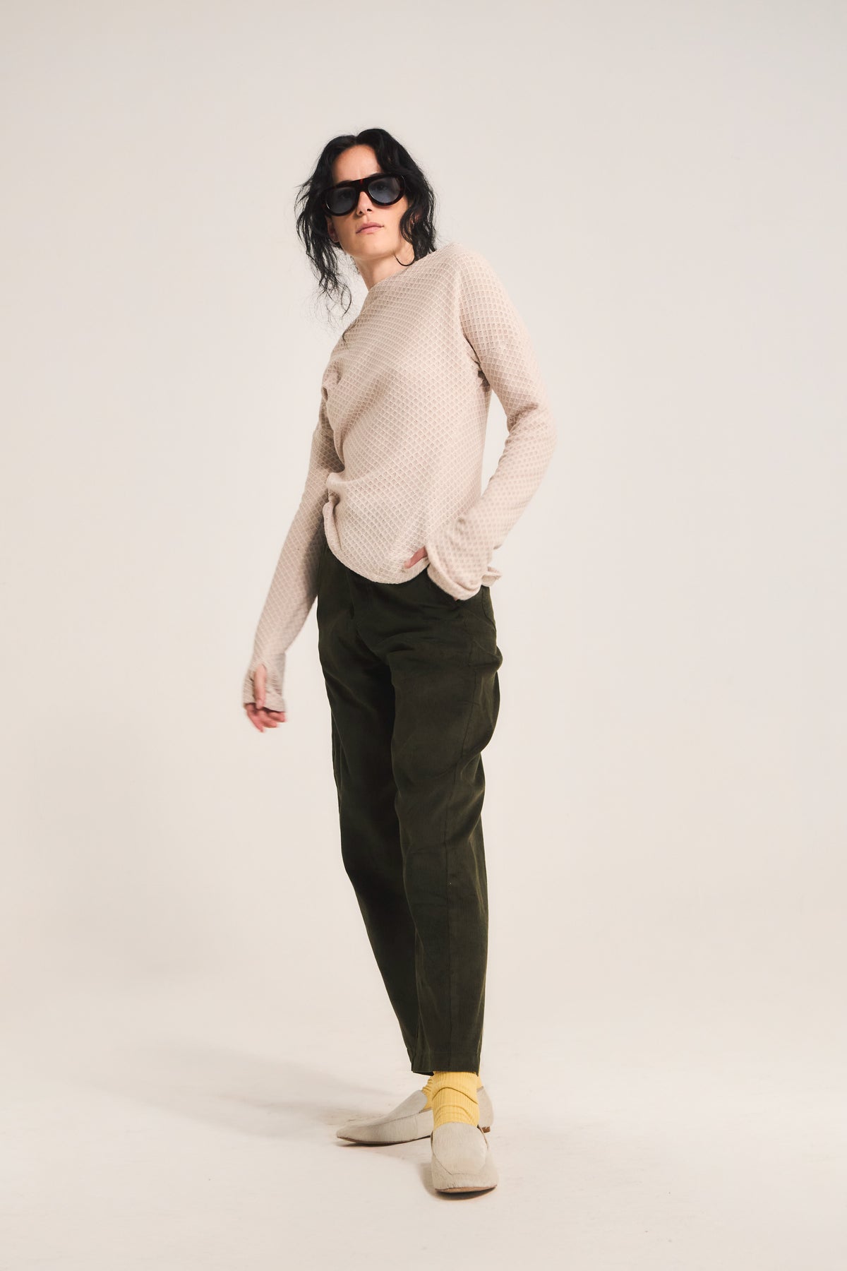 Pantalón Tordre Cotelé Verde