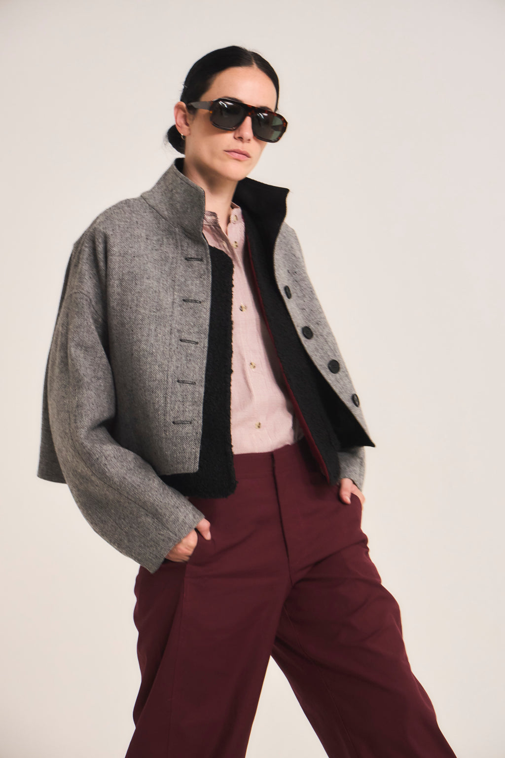Chaqueta Prunelliere Lana Gris