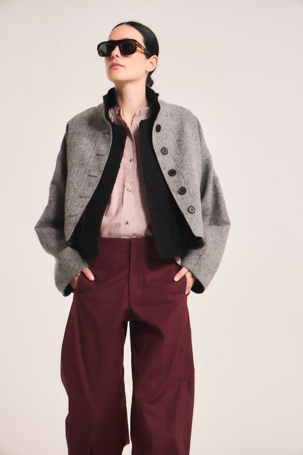 Chaqueta Prunelliere Lana Gris