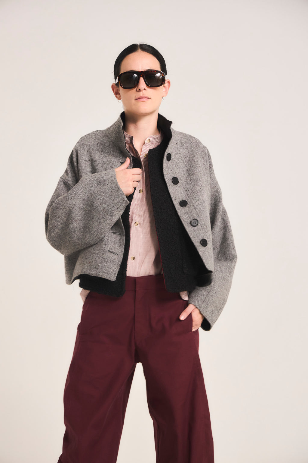 Chaqueta Prunelliere Lana Gris