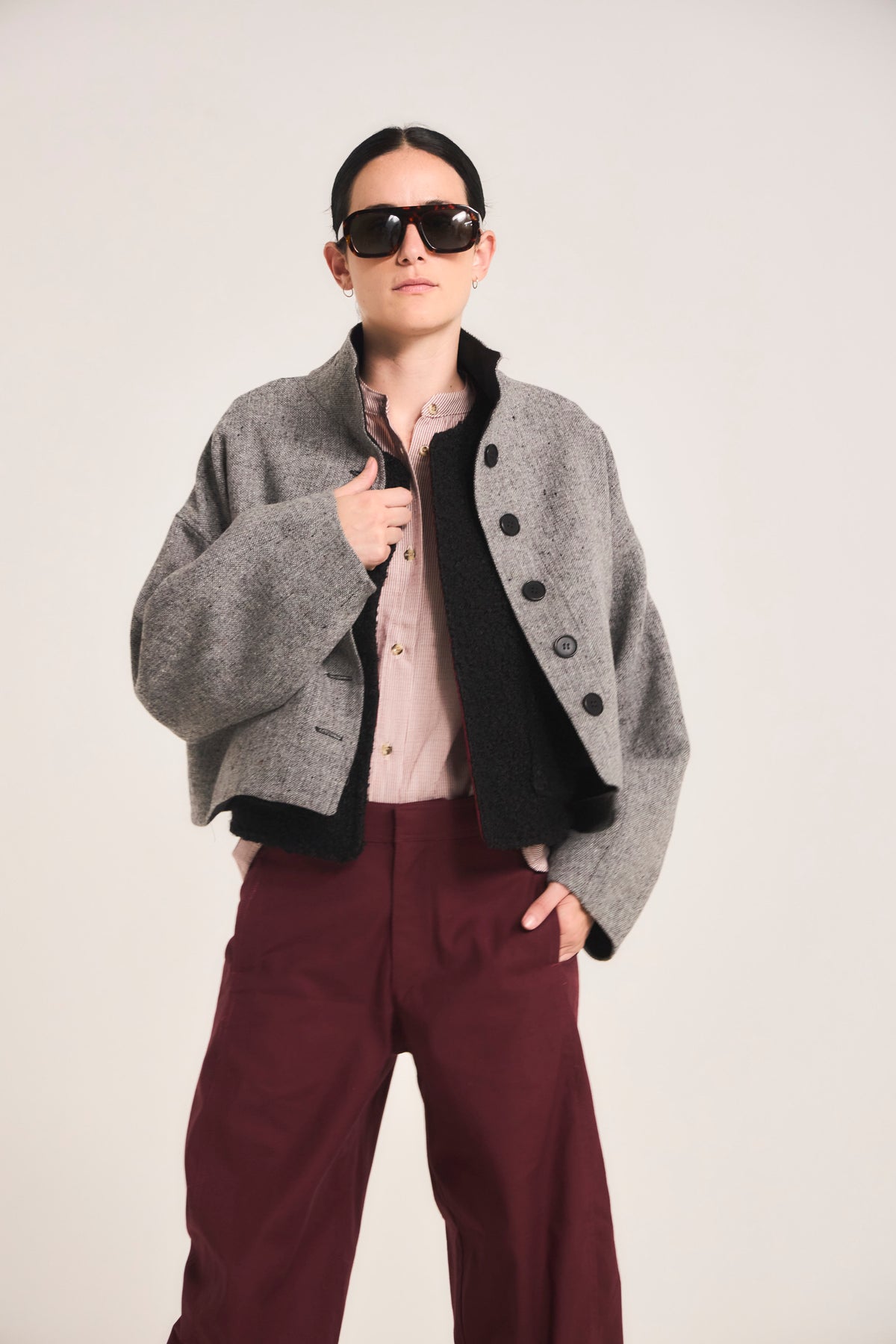 Chaqueta Prunelliere Lana Gris