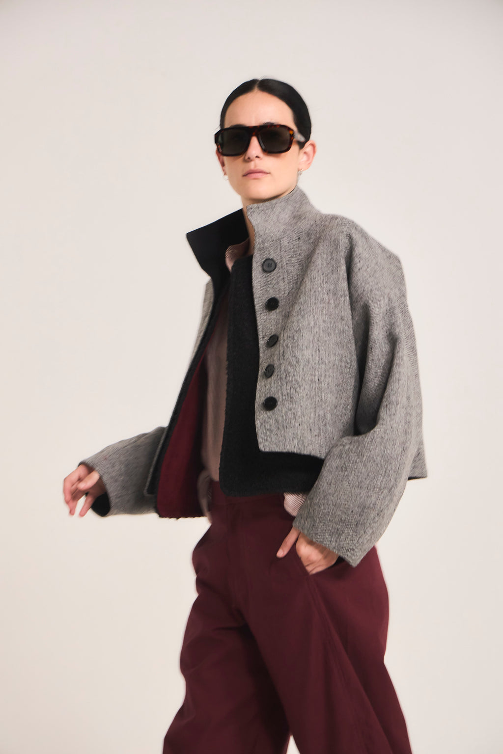 Chaqueta Prunelliere Lana Gris