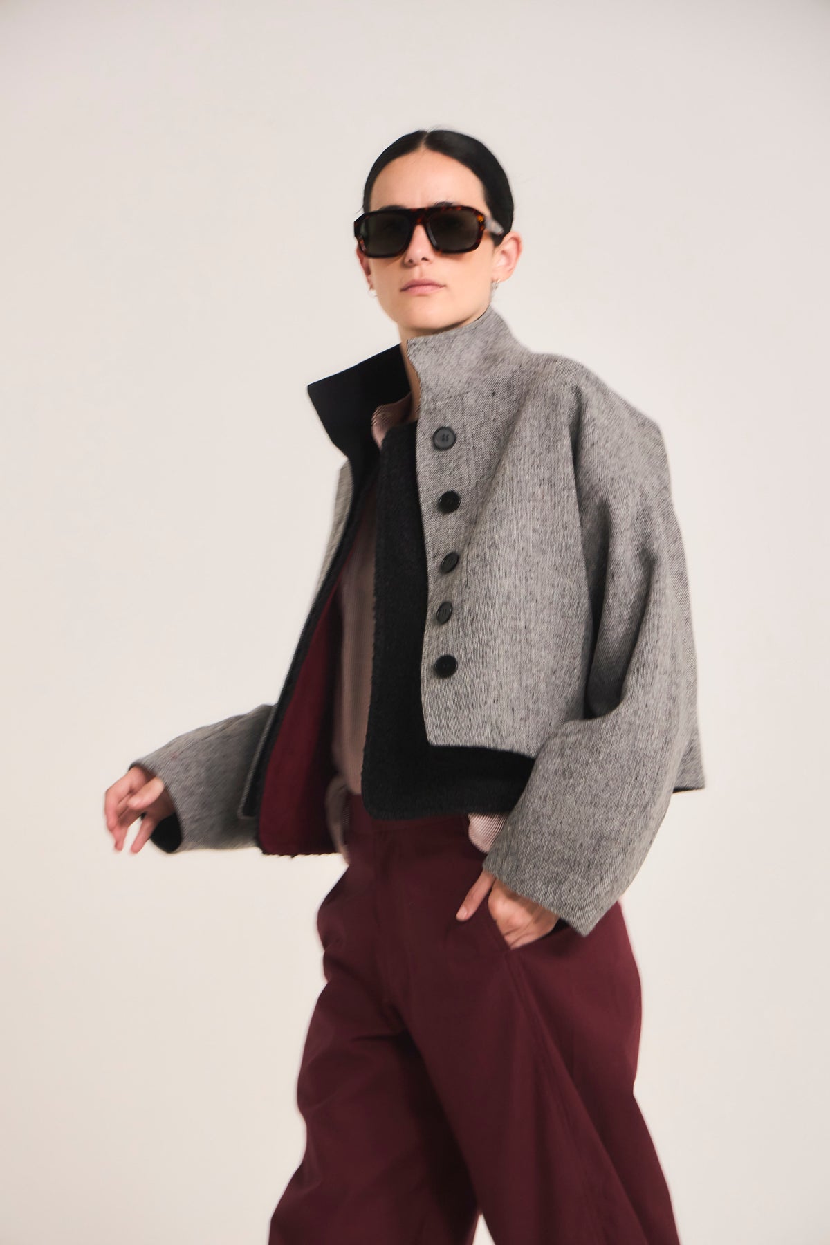 Chaqueta Prunelliere Lana Gris