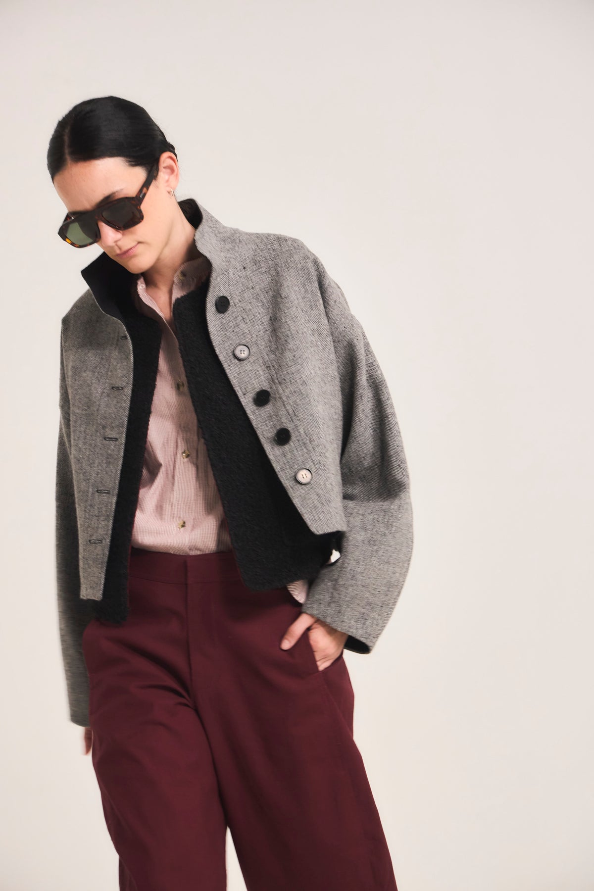 Chaqueta Prunelliere Lana Gris