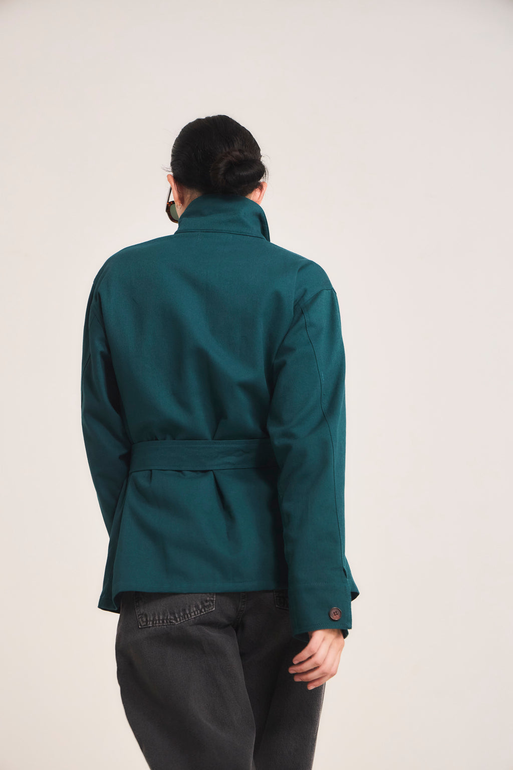 Chaqueta Casbah 100% Algodón Verde Petróleo