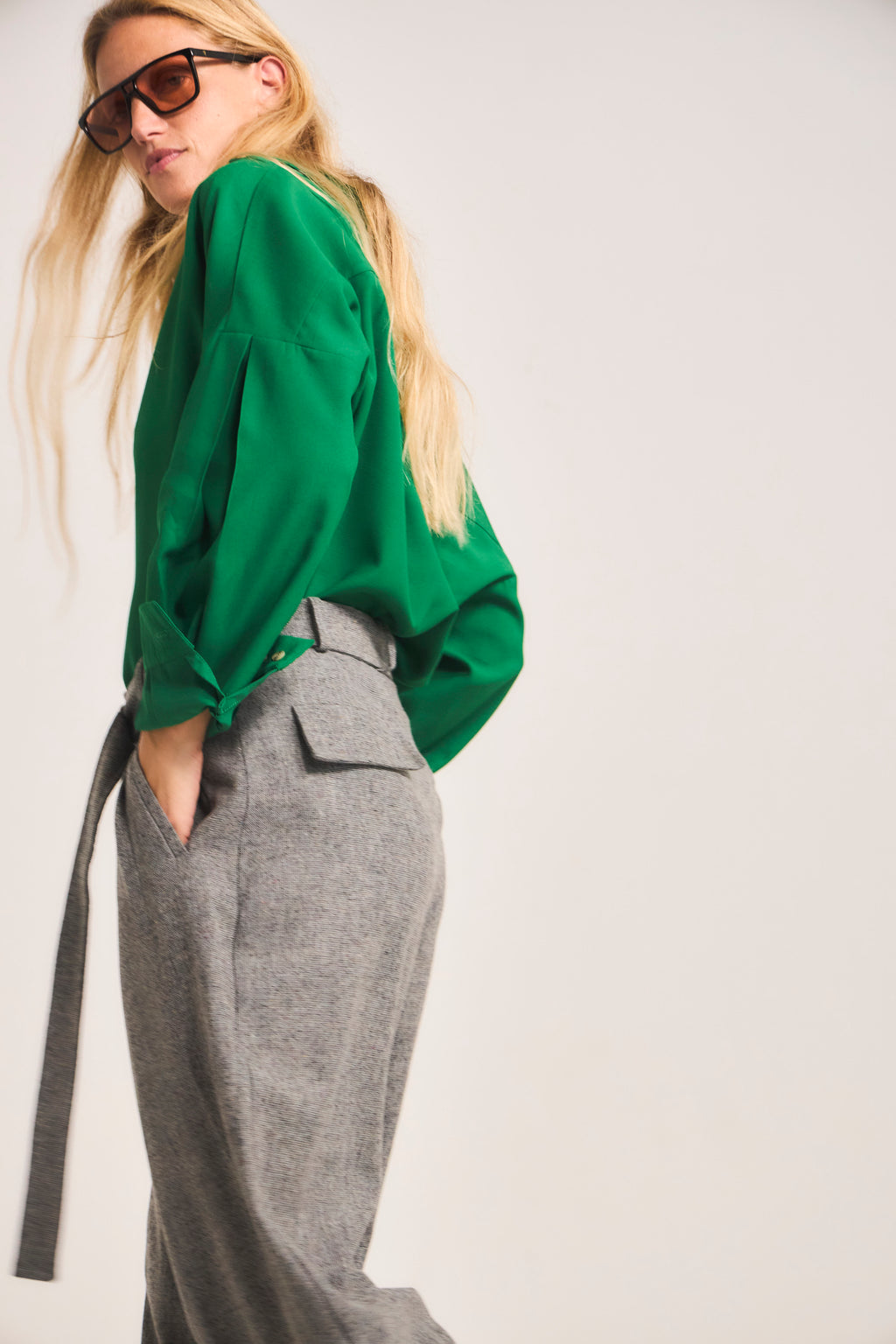 Pantalón Donna Lana Gris