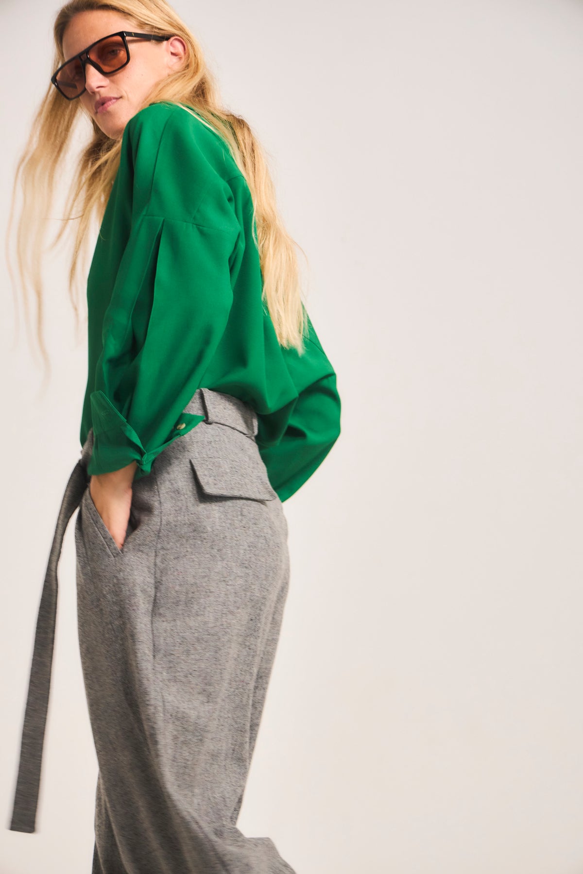 Pantalón Donna Lana Gris