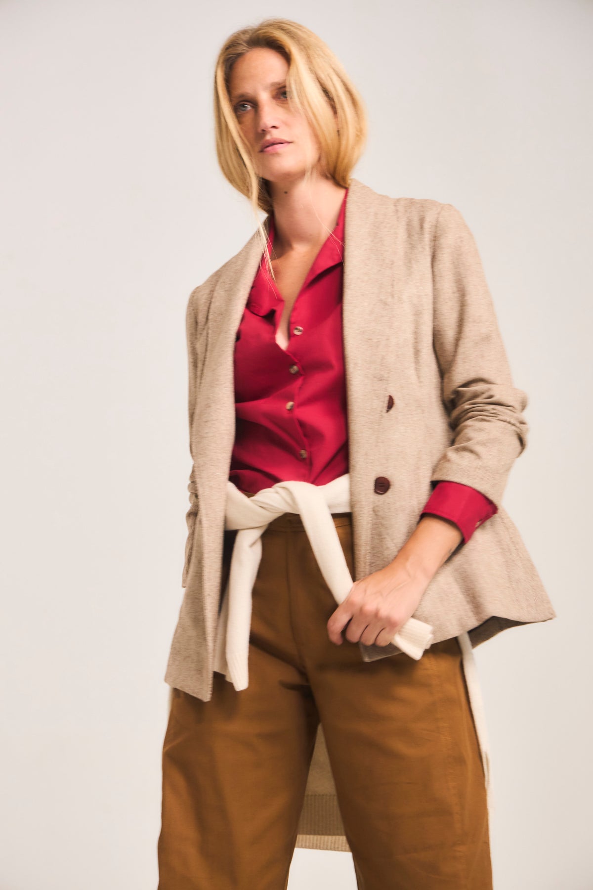 Blazer Vague Café Claro