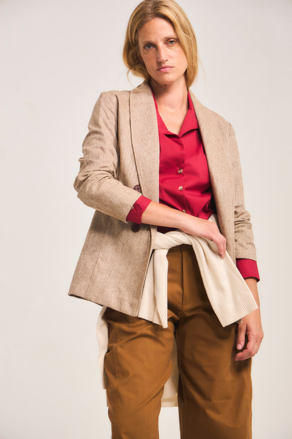 Blazer Vague Café Claro