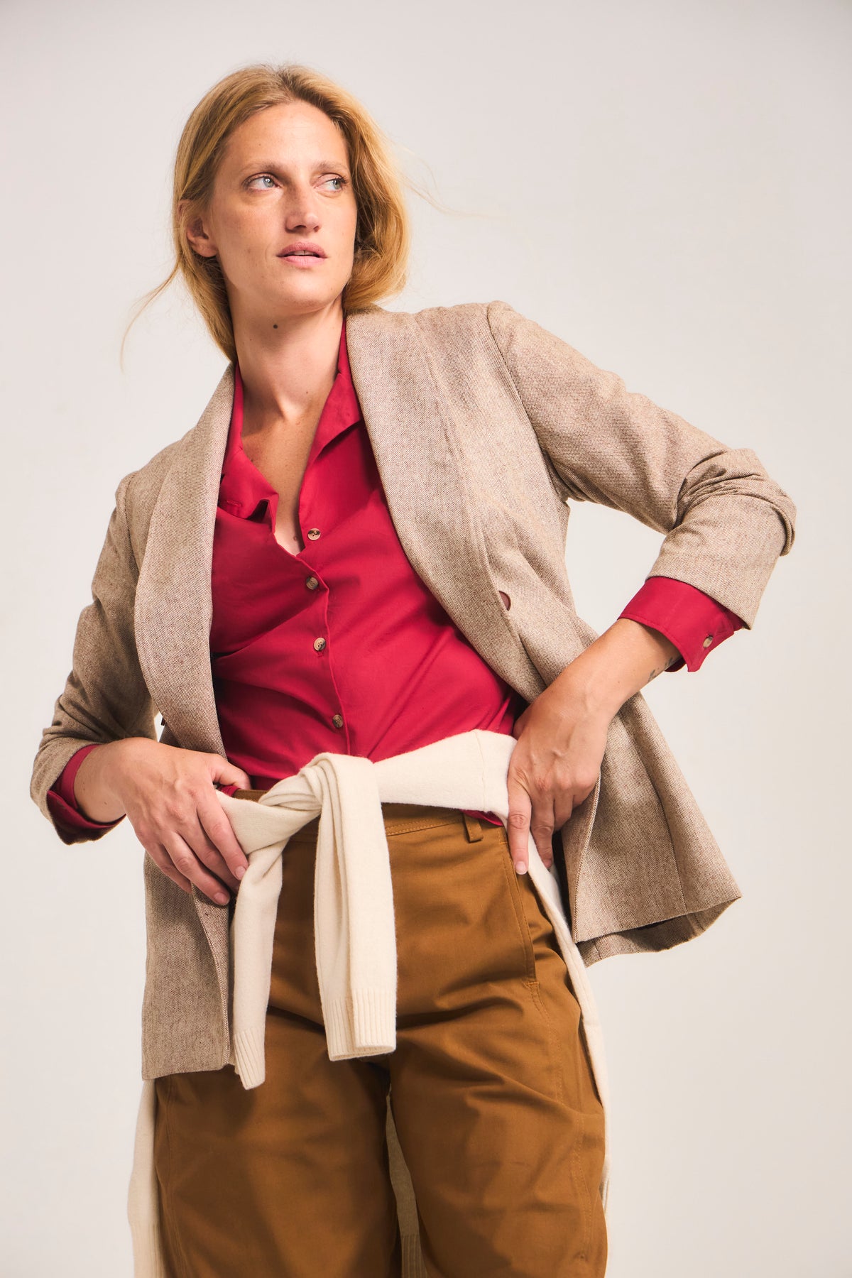 Blazer Vague Café Claro