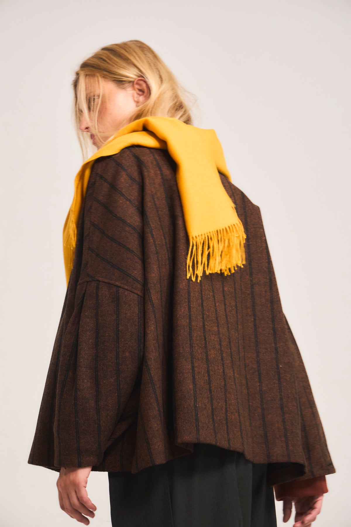Bufanda Lavande 100% Baby Alpaca Amarilla