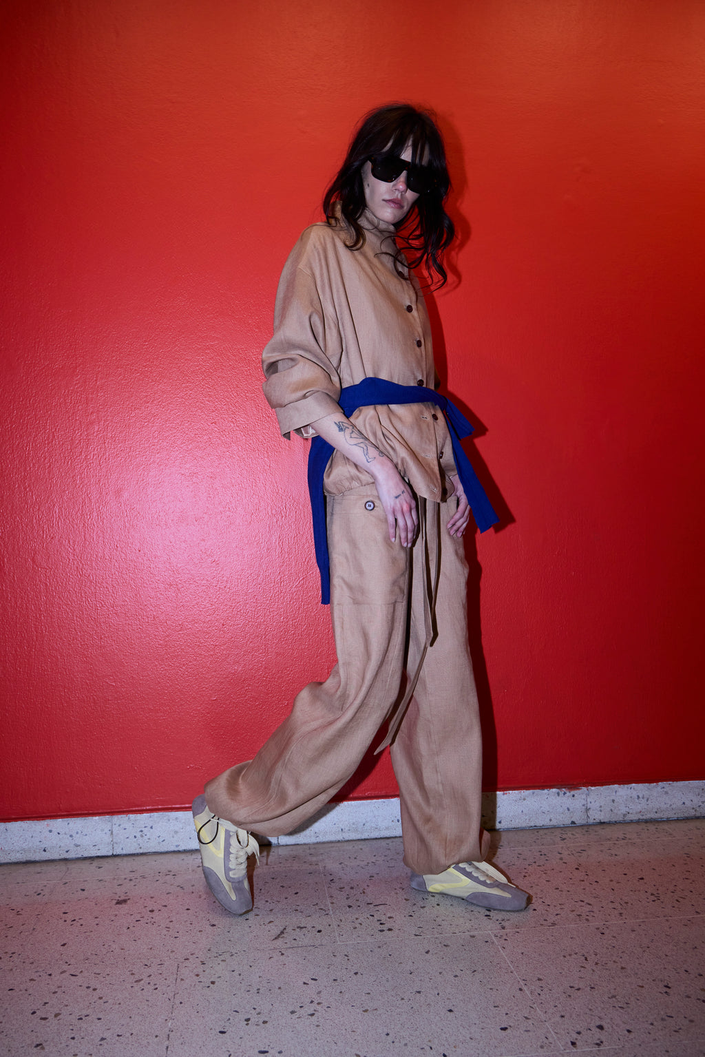 Pantalón Ferveur 100% Lino Camel