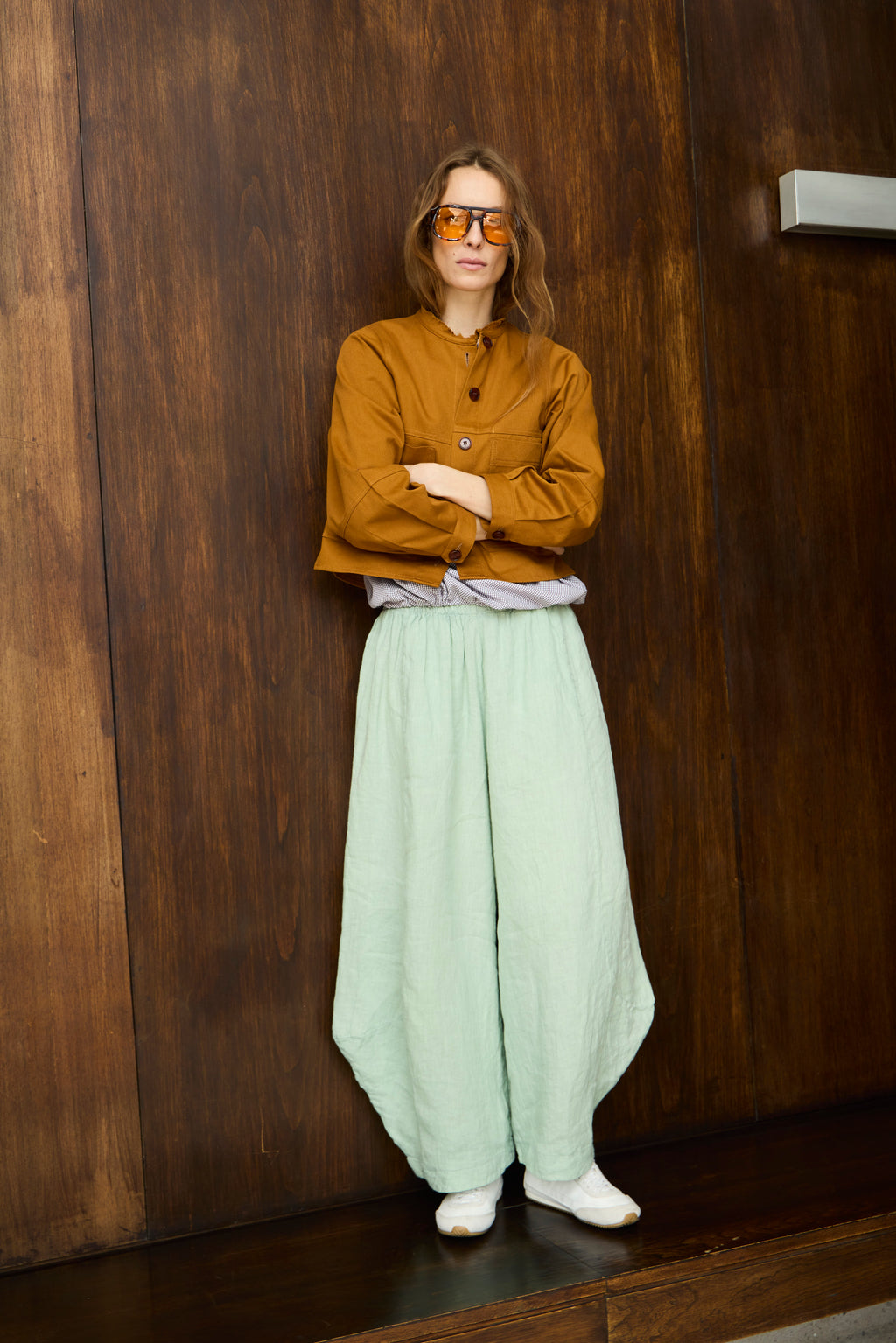 Chaqueta Effiloche Denim Camel