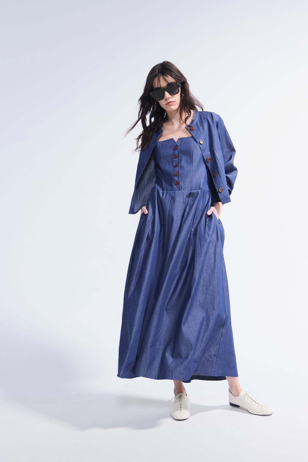 Chaqueta Effiloche Denim Azul