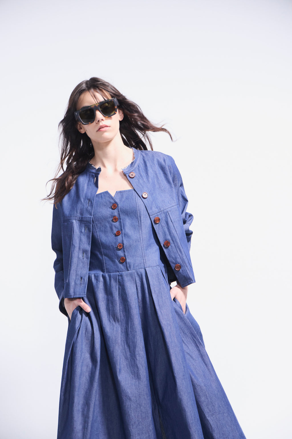 Chaqueta Effiloche Denim Azul