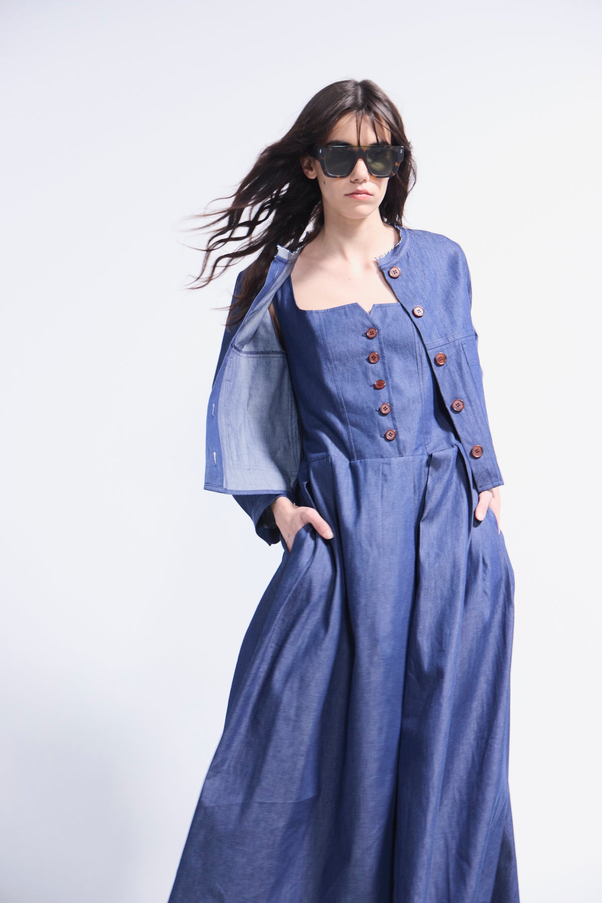 Chaqueta Effiloche Denim Azul