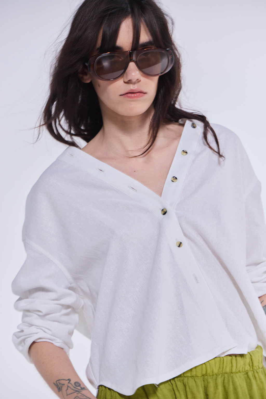 Blusa Azur Lino Blanco