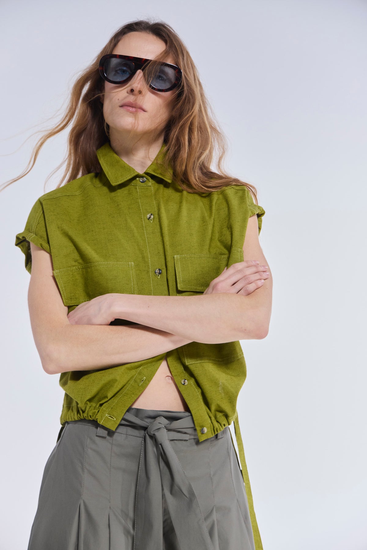 Blusa Eclatement Algodón Verde