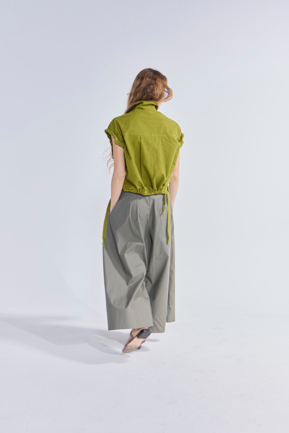Falda Pantalón Riviera Gabardina Verde