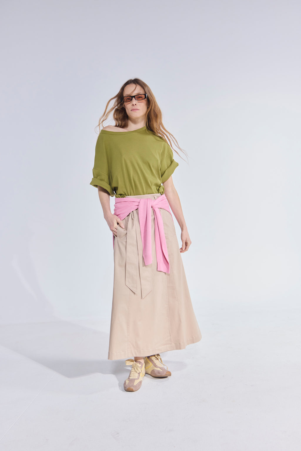 Falda Guede Algodón Beige