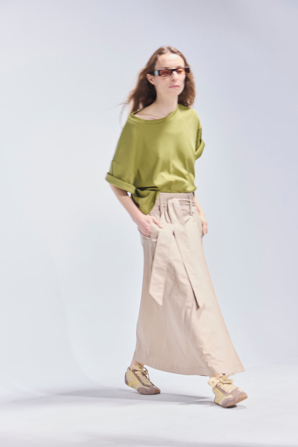 Falda Guede Algodón Beige