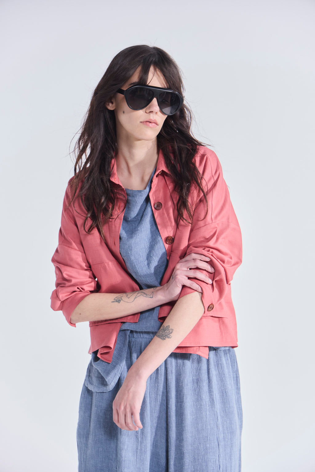 Sobrecamisa Delie Algodón Rosa