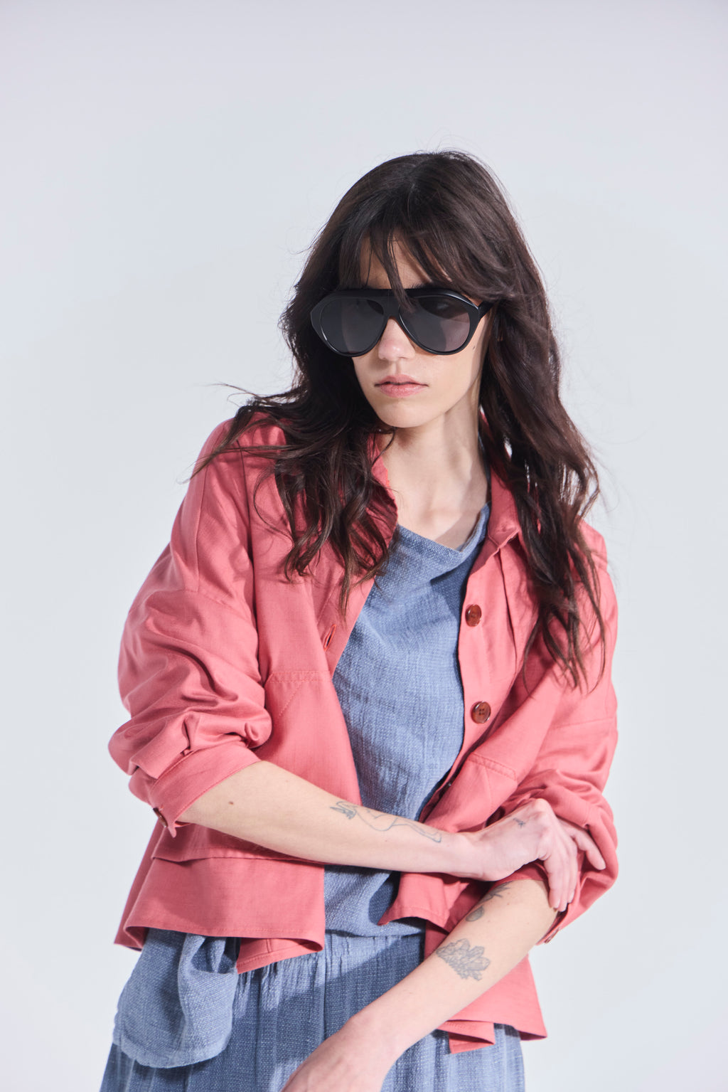 Sobrecamisa Delie Algodón Rosa