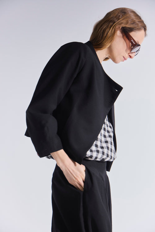 Chaqueta Deux Tencel Negro