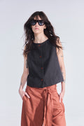 Gilet Minimun Lino Negro