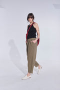 Pantalón Noué 100% Lino Verde Musgo