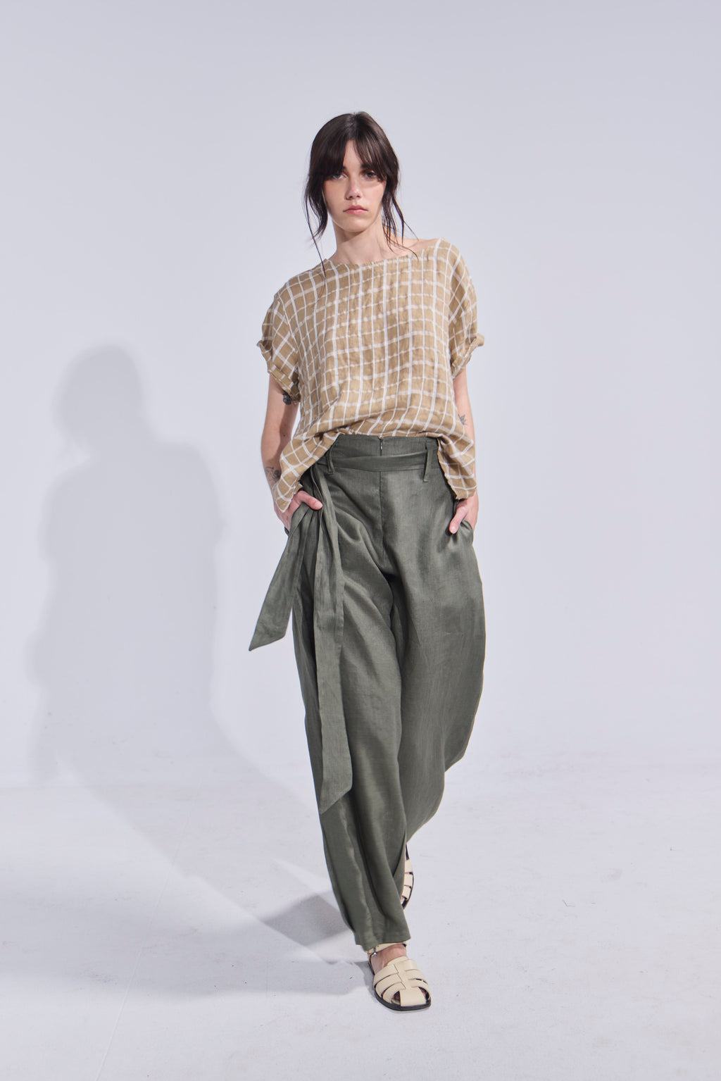 Pantalón Ameliore 100% Lino Verde
