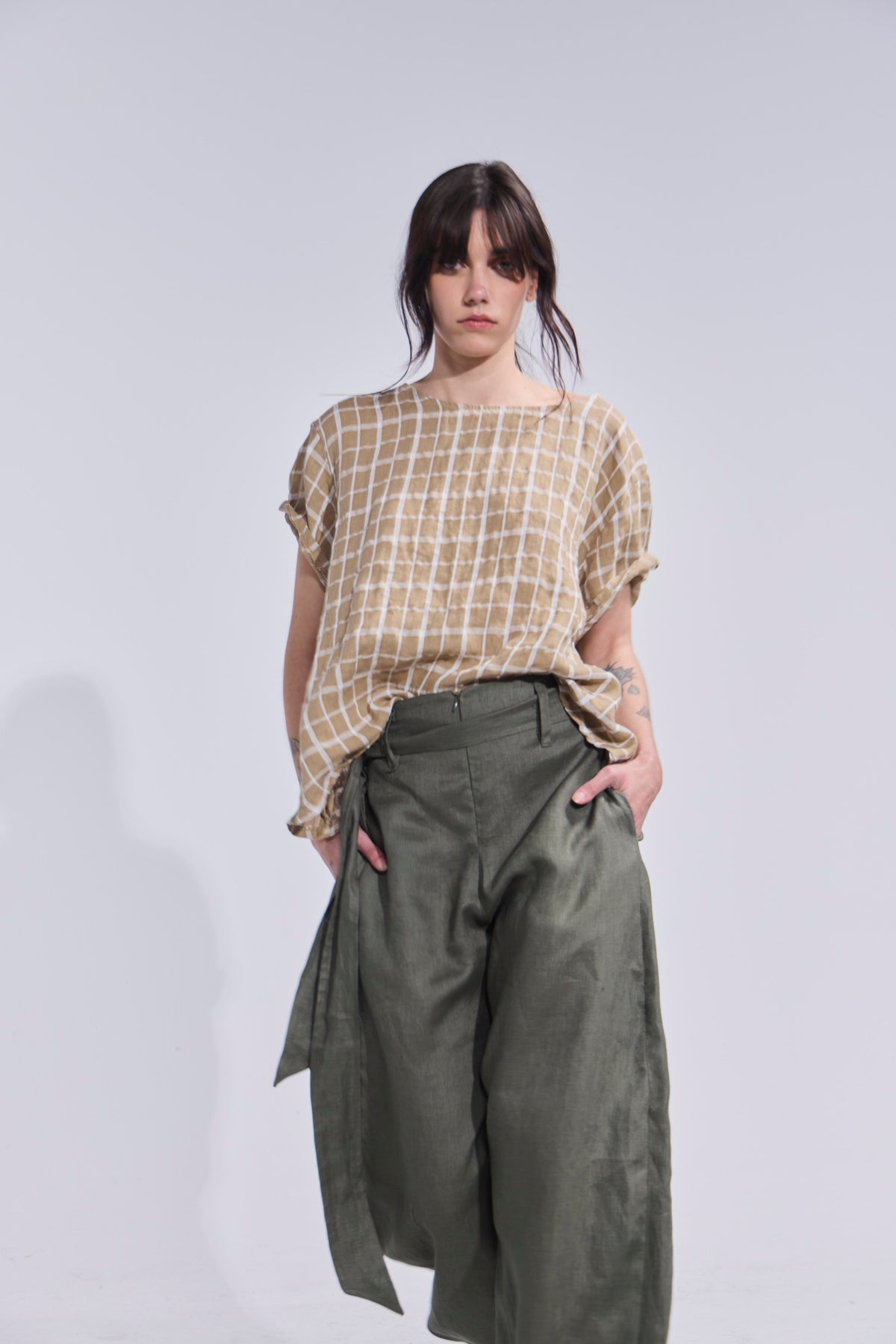 Pantalón Ameliore 100% Lino Verde