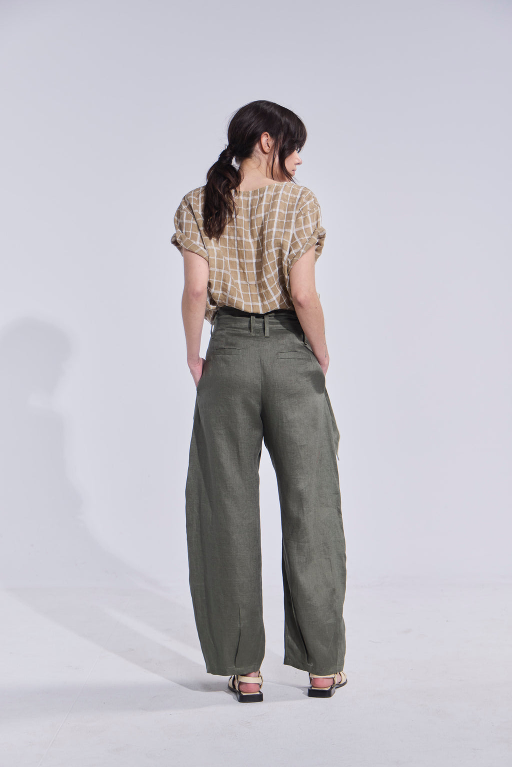 Pantalón Ameliore 100% Lino Verde