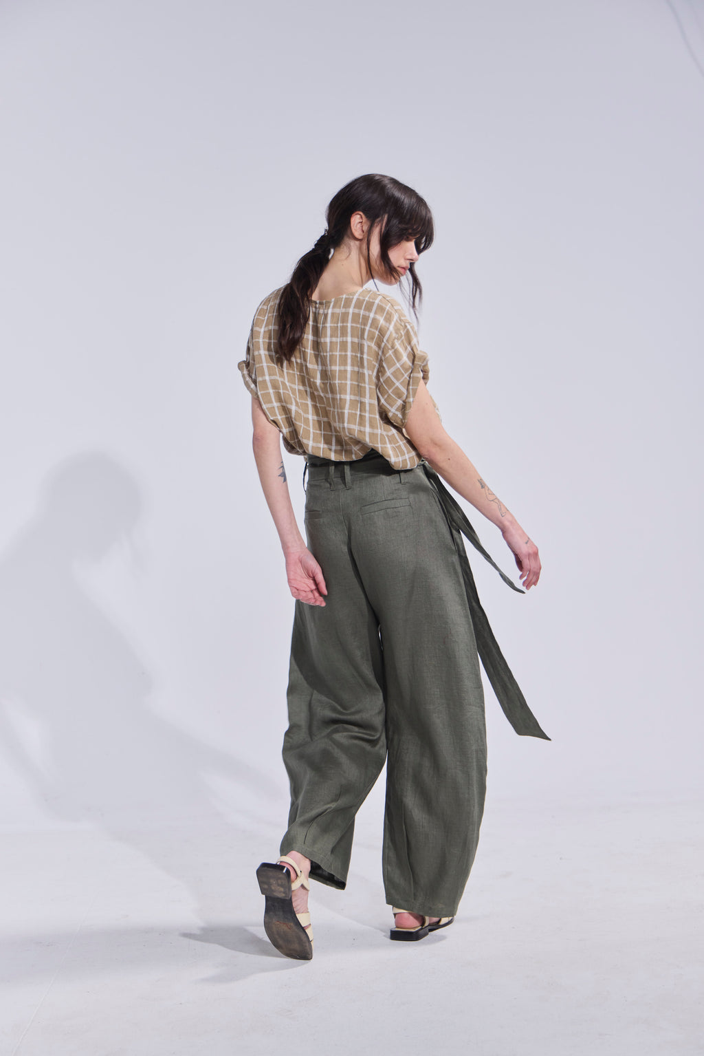 Pantalón Ameliore 100% Lino Verde