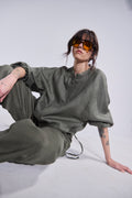 Chaqueta Bomber Embruas 100% Lino Verde