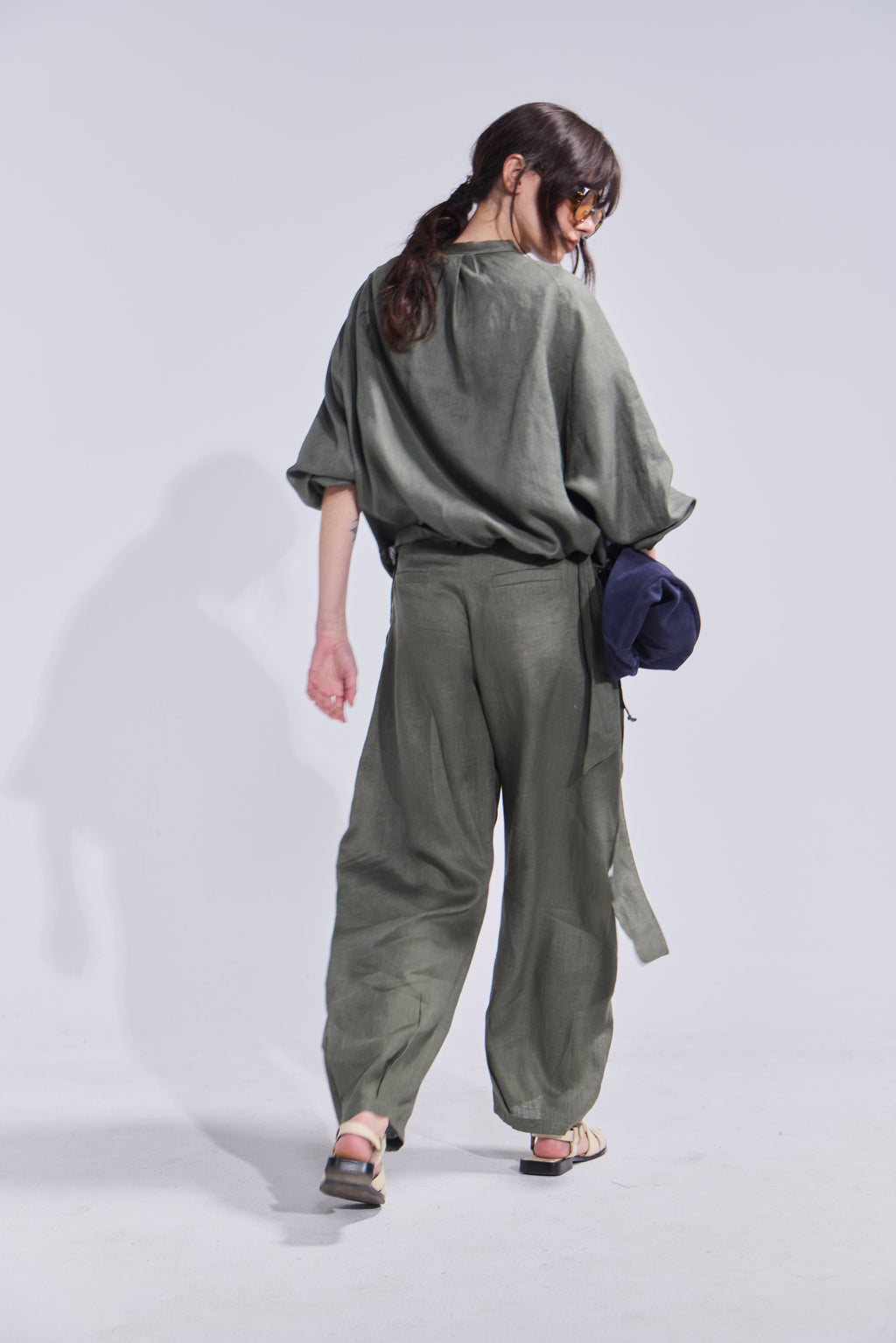 Chaqueta Bomber Embruas 100% Lino Verde