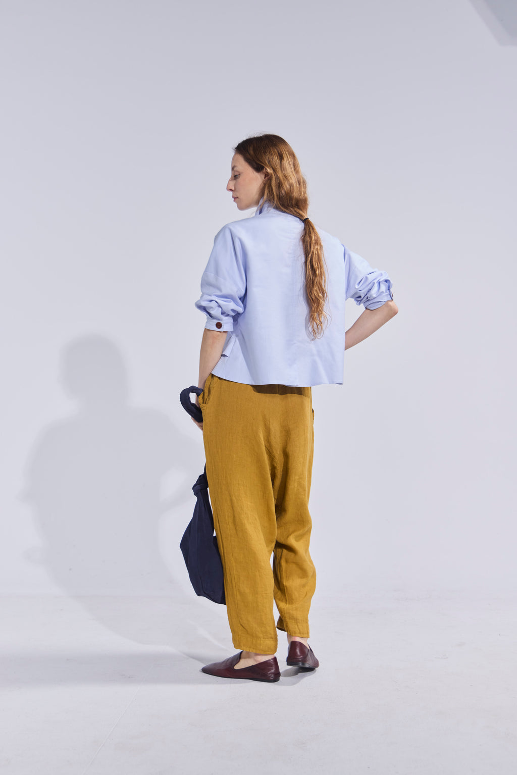 Pantalón Noué 100% Lino Mostaza