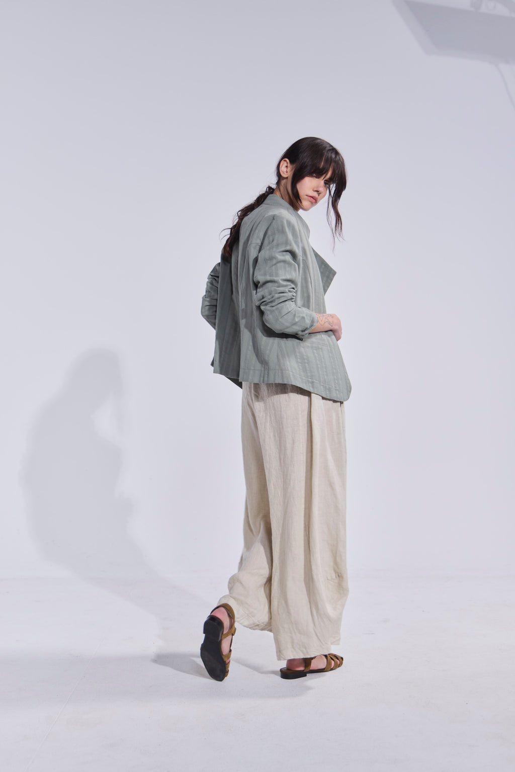 Blazer Envol 100% Algodón Verde Salvia
