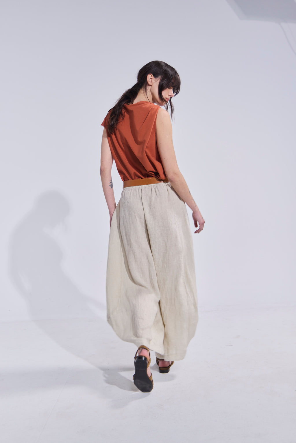 Pantalón Froisse 100% Lino Beige